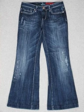 JL07433 AWESOME **VIGOSS** WIDER FLARE LEG WOMENS JEANS sz5/6 DARK BLUE
