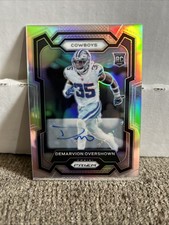 Demarvion Overshown 2023 Panini Prizm #323 Silver Auto Rookie Card RC Cowboys. rookie card picture