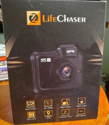 Lifechaser LC31 4K Dual Dash Cam with 3'' OLED Touch Screen, WiFi & GPS