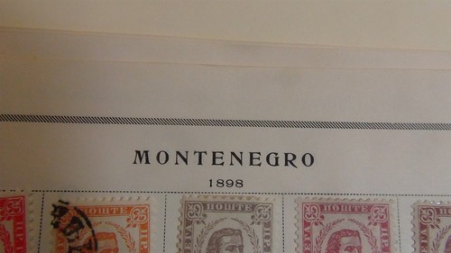 Briefmarkenweis Montenegro Sammlung auf Scott Seiten Est 100 oder so Marken 