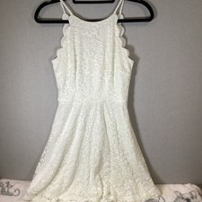 IZ Beyer Size Small Cream Colored Lace Overlay Dress