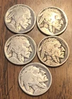 Buffalo Nickels Lot Your Get (5) Coins in All, Partial Or No Date S311