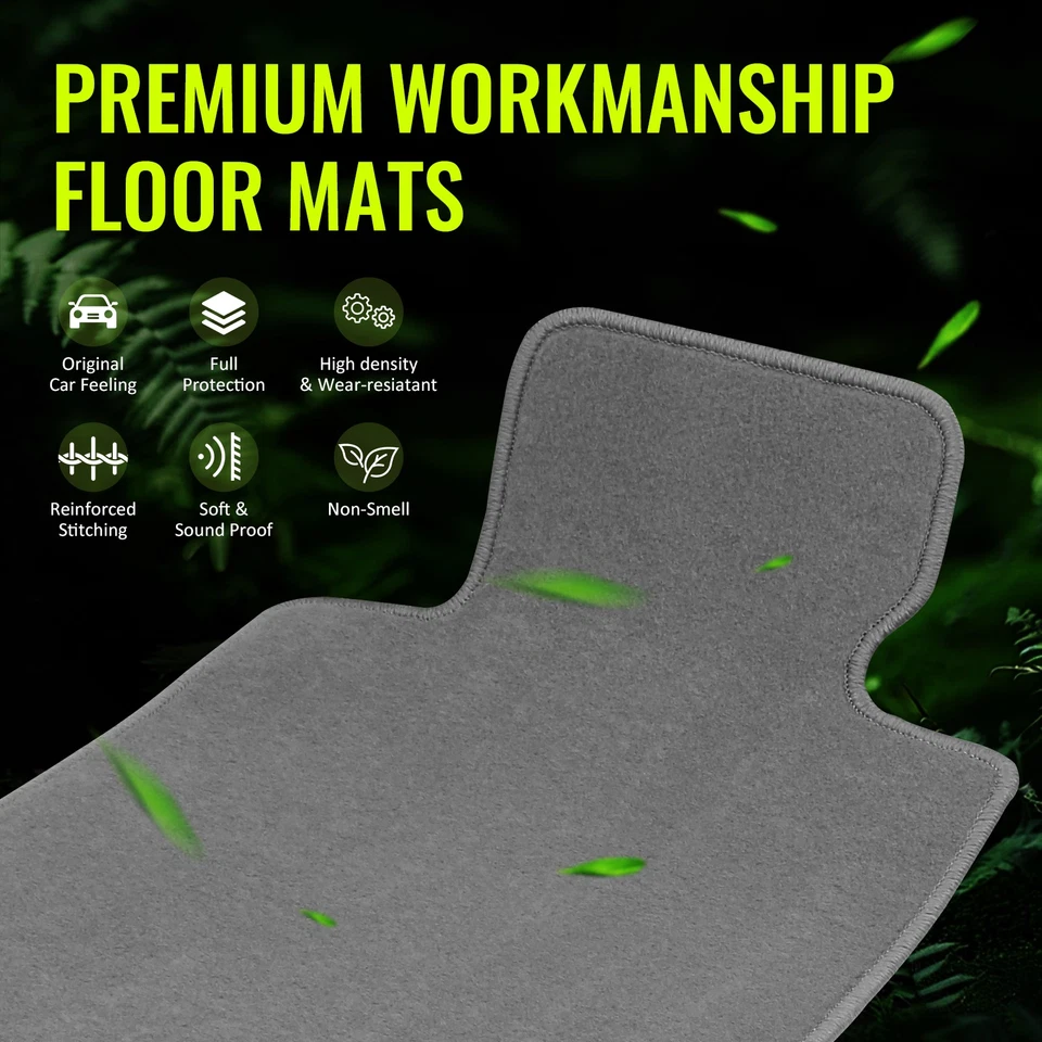 Alfombrillas 98-06 E46 Serie 3 Gris Nylon Forro Alfombra Delantera Trasera 4 Piezas para: (BMW) Foto 3 de 4