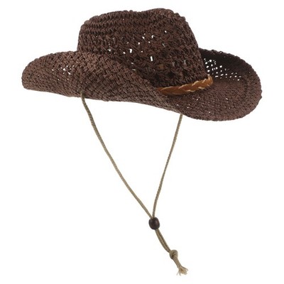 Children Hat, Western Cowgirl Panama Hat, Sun Cap with Wide