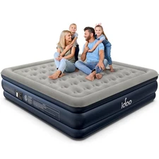 iDOO King Size Air Mattress with Built in Pump, 18 Raised Comfort Blow up Mat...