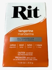 RIT All Purpose Dye Fabric Powder (31.9g) Tangerine, Color Wool, Cotton & Nylon