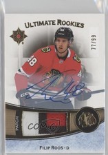 2022-23 Upper Deck Ultimate Collection Rookies 77/99 Filip Roos Patch Auto 18n5