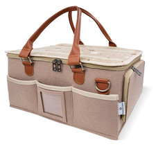 Baby Diaper Caddy Organizer with Lid, Multiple Compartments Baby Caddy, Waterpro