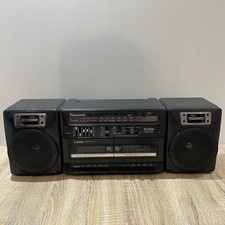 Panasonic RX-CT810 Vintage Boom Box Stereo Double Cassette Tape Deck WORKING