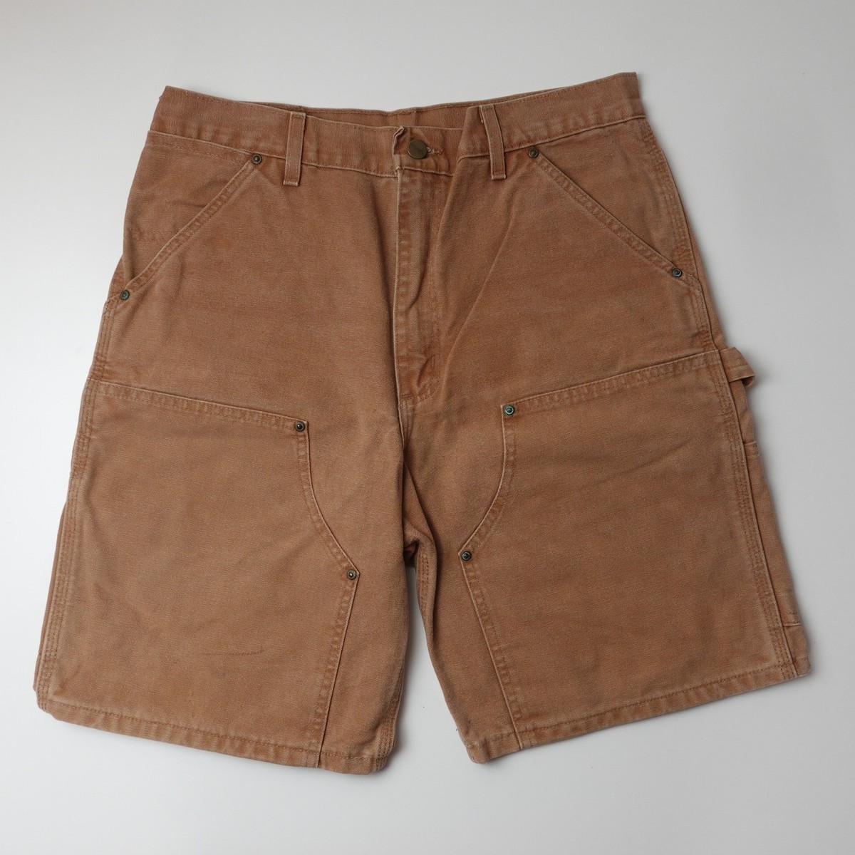 Vintage Carhartt Double Knee Carpenter Shorts B80 Brown Size 32