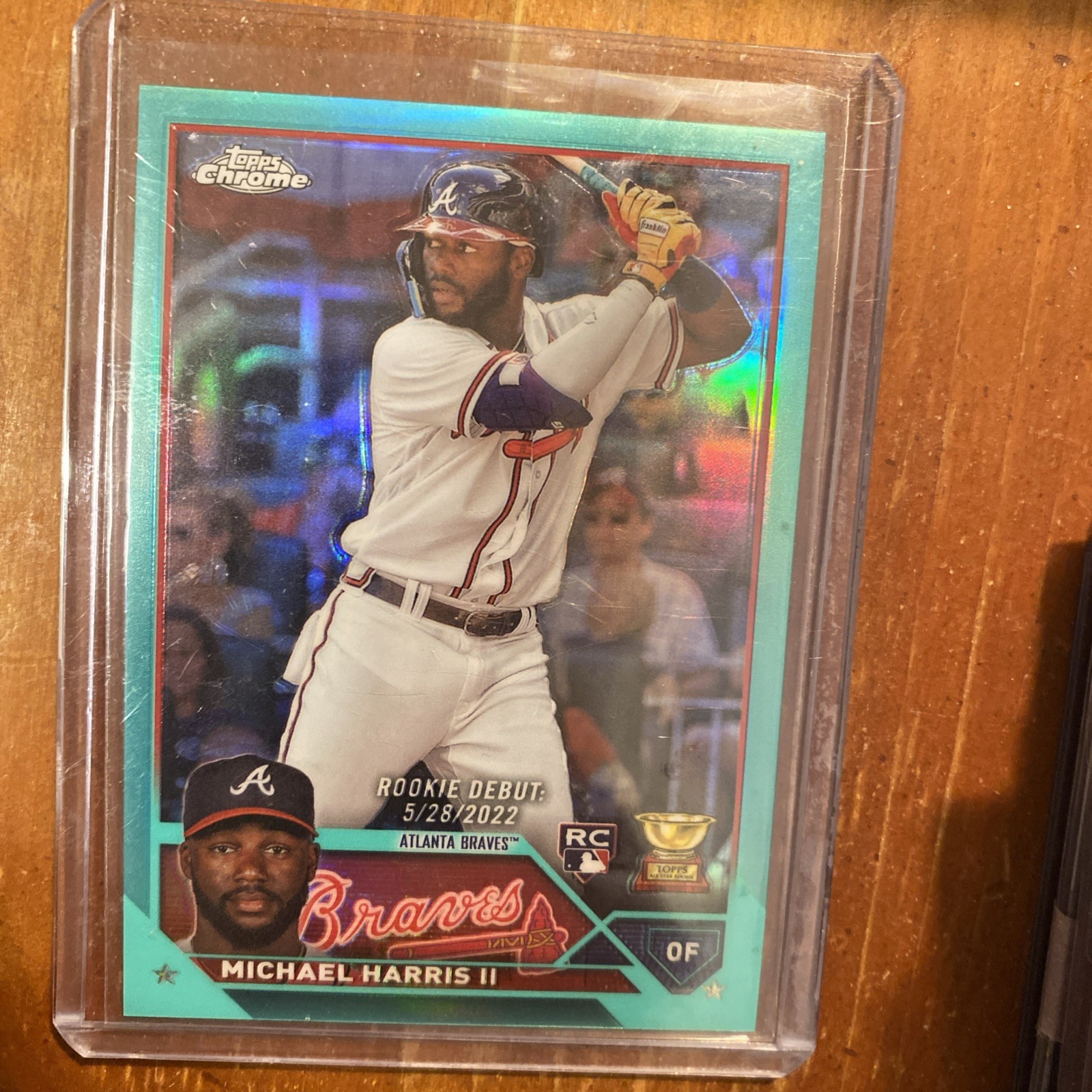2023 Topps Chrome Update Michael Harris II #USC153 Aqua Refractor /199 (RC)