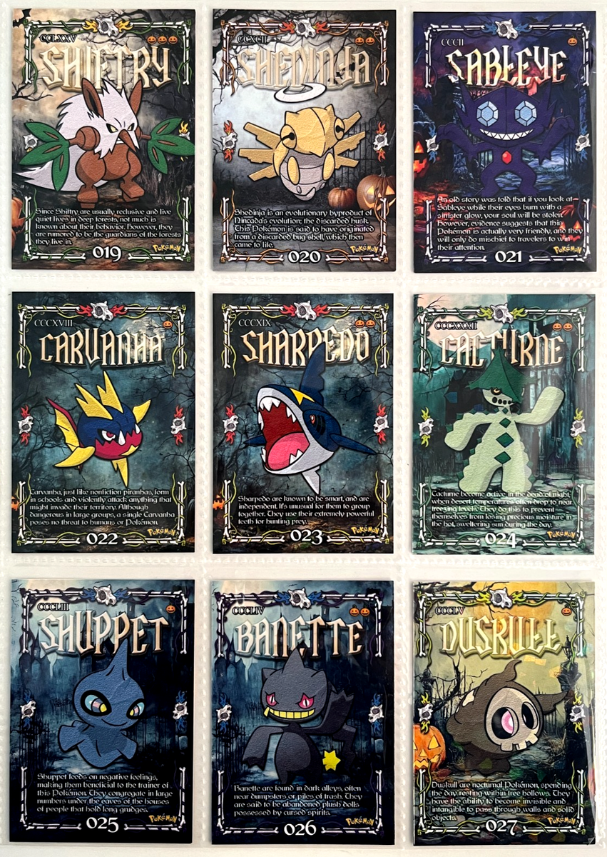2025 POKEMON HALLOWEEN Trick Or Trade Prisma Cards Full Set 159/159 Peru  Gengar