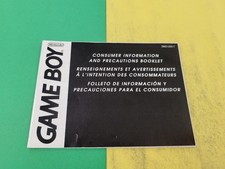 Game Boy Consumer Information And Precautions Booklet Fold Out DMG-USA-7