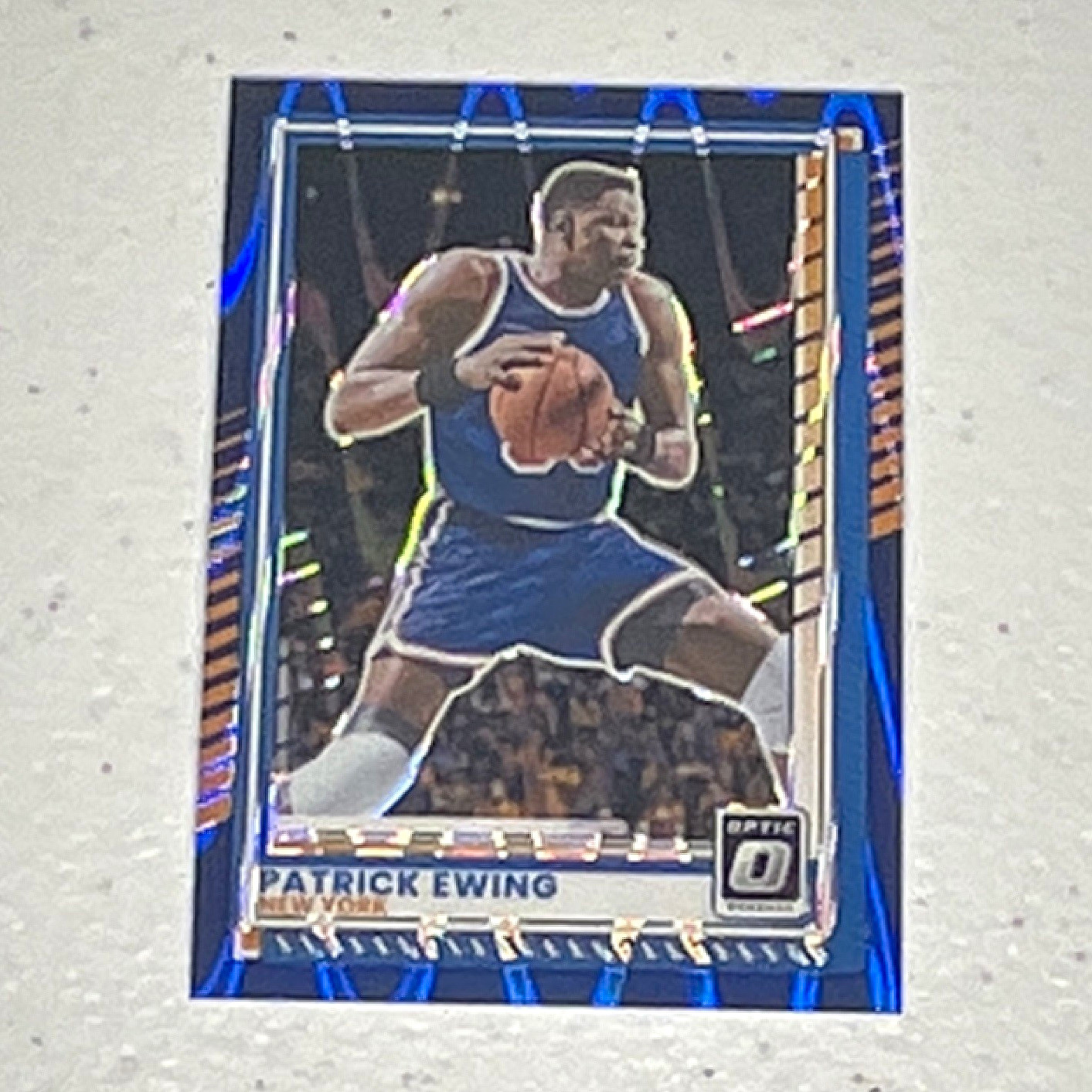 Patrick Ewing Donruss Optic Blue Prizm #125 23/99 New York Knicks Card