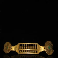 Pure Copper Inlaid with Emerald Gemstones As Planned