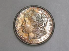 1921-D MORGAN SILVER DOLLAR TONED