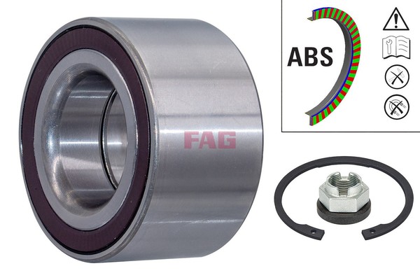 Radlagersatz Schaeffler FAG 713 6506 40 FüR CitroËN Vauxhall Opel Peugeot SW A18-image