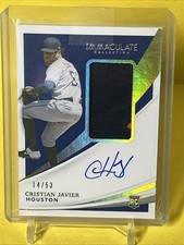 2021 Immaculate Cristian Javier Jersey OnCard RPA 14/53 Houston Astros Rookie