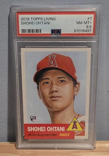 2018 Topps Living Set Shohei Ohtani ROOKIE Card #7 PSA 8.5 NM-MT+