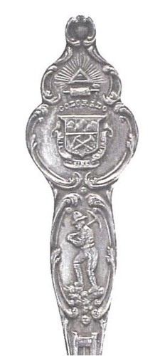Cripple Creek, Colorado INDEPENDENCE MINE STERLING SILVER SPOON - Circa 1900