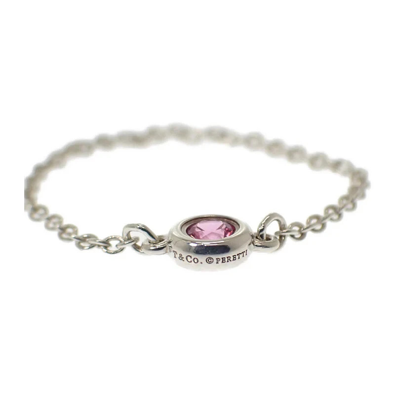 Tiffany & Co. ピンクサファイア　シルバーリング TIFFANY & Co. Color by the Yard Pink Sapphire Chain Ring Sterling