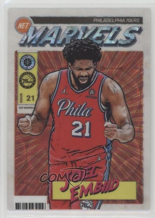 2023-24 Panini NBA Hoops Premium Stock Retro Net Marvels Joel Embiid #3