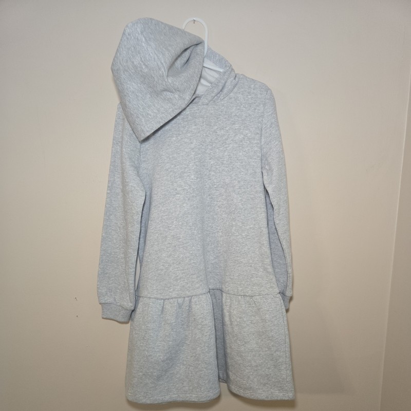 Tucker +Tate Hooded Tutu Dress Sweatshirt Sweater Dress Grey Size 7 Girls