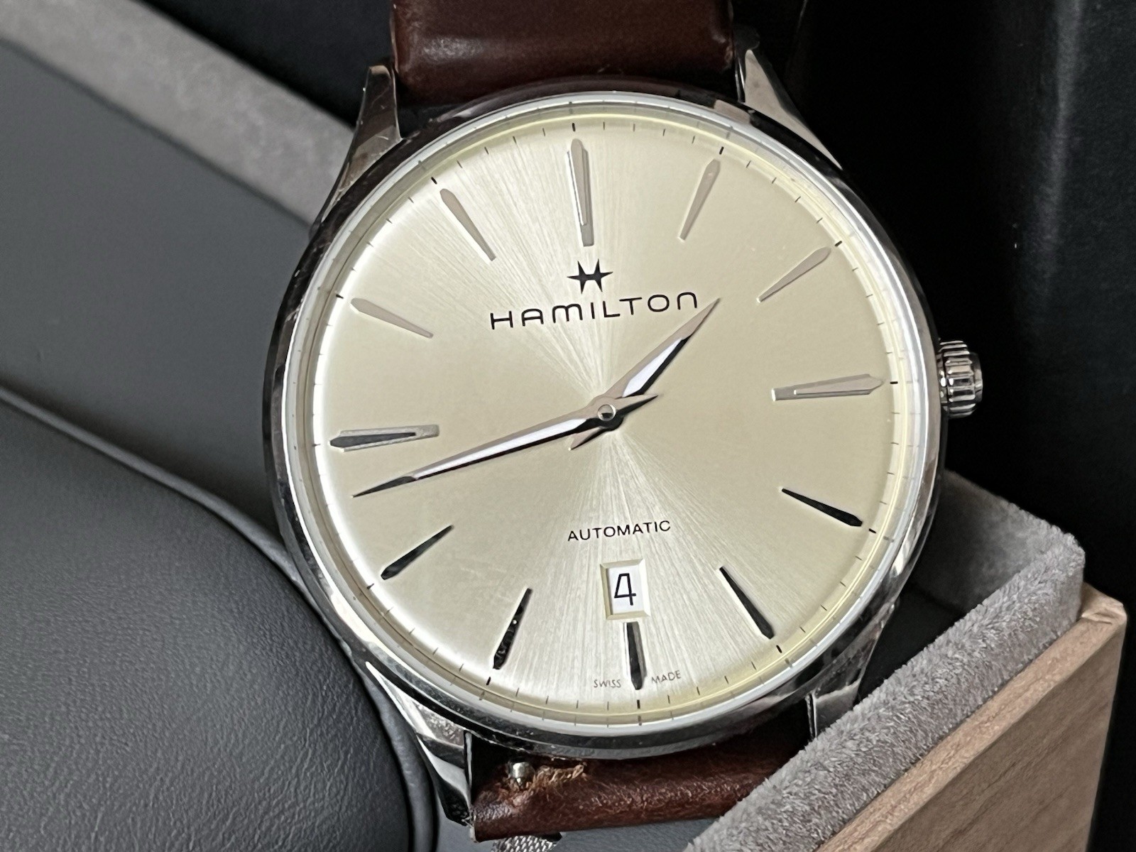 Hamilton Jazzmaster Automatic Silver/Champagne Di… - image 3