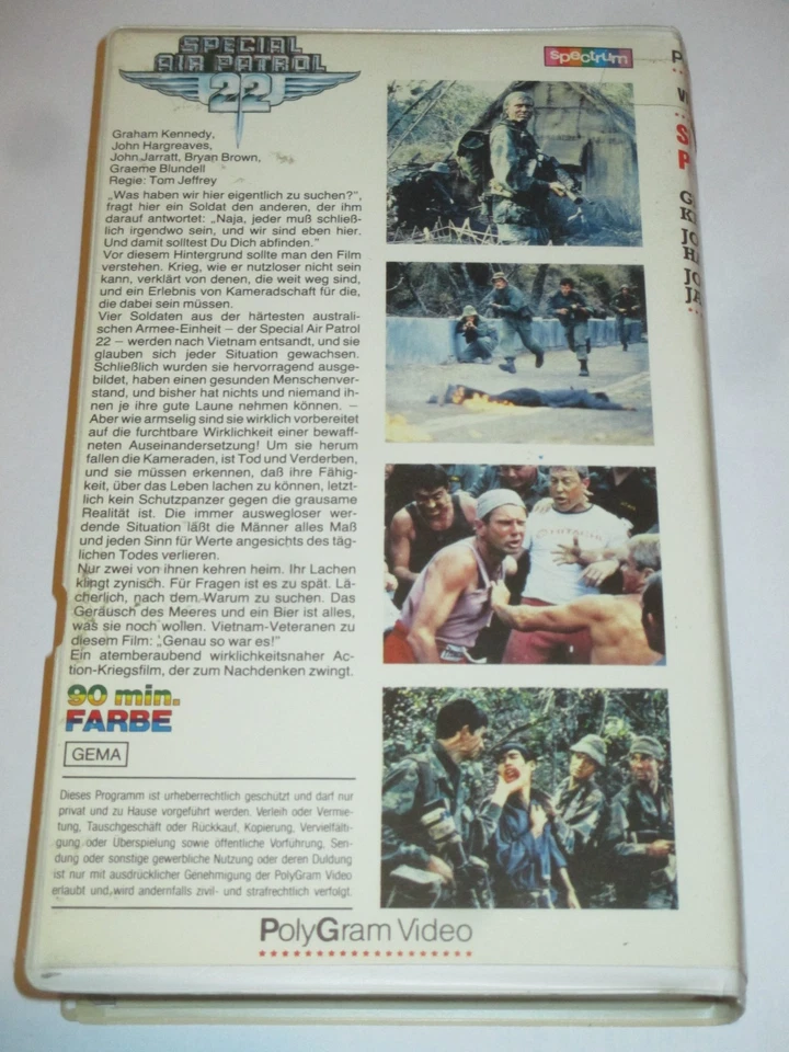Spectrum - Polygram - Special Air Patrol 22 - VHS/Action/John Jarratt - Bild 2 von 2