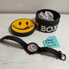 VTG Joe Boxer x Timex US Flag Smiley Face Analog Quartz Wristwatch - Untested
