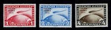 GERMANY - 1931 - AIRMAIL / ZEPPELIN / POLAR FLIGHT - `REPRINTS` - SET 3V - MNH