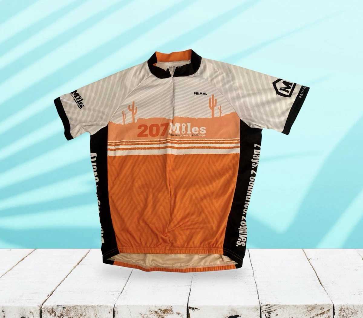 Maillot Cyclisme Primal Alaskan – Homme – Orange/noir – 1/4 Zip – Taille L – été