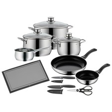 Topf Set 6-teilig Diadem Plus Ausgießkante Glasdeckel Cromargan in ...