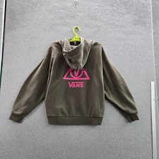Vans Women Hoodie M Green Fleece Logo Activew...