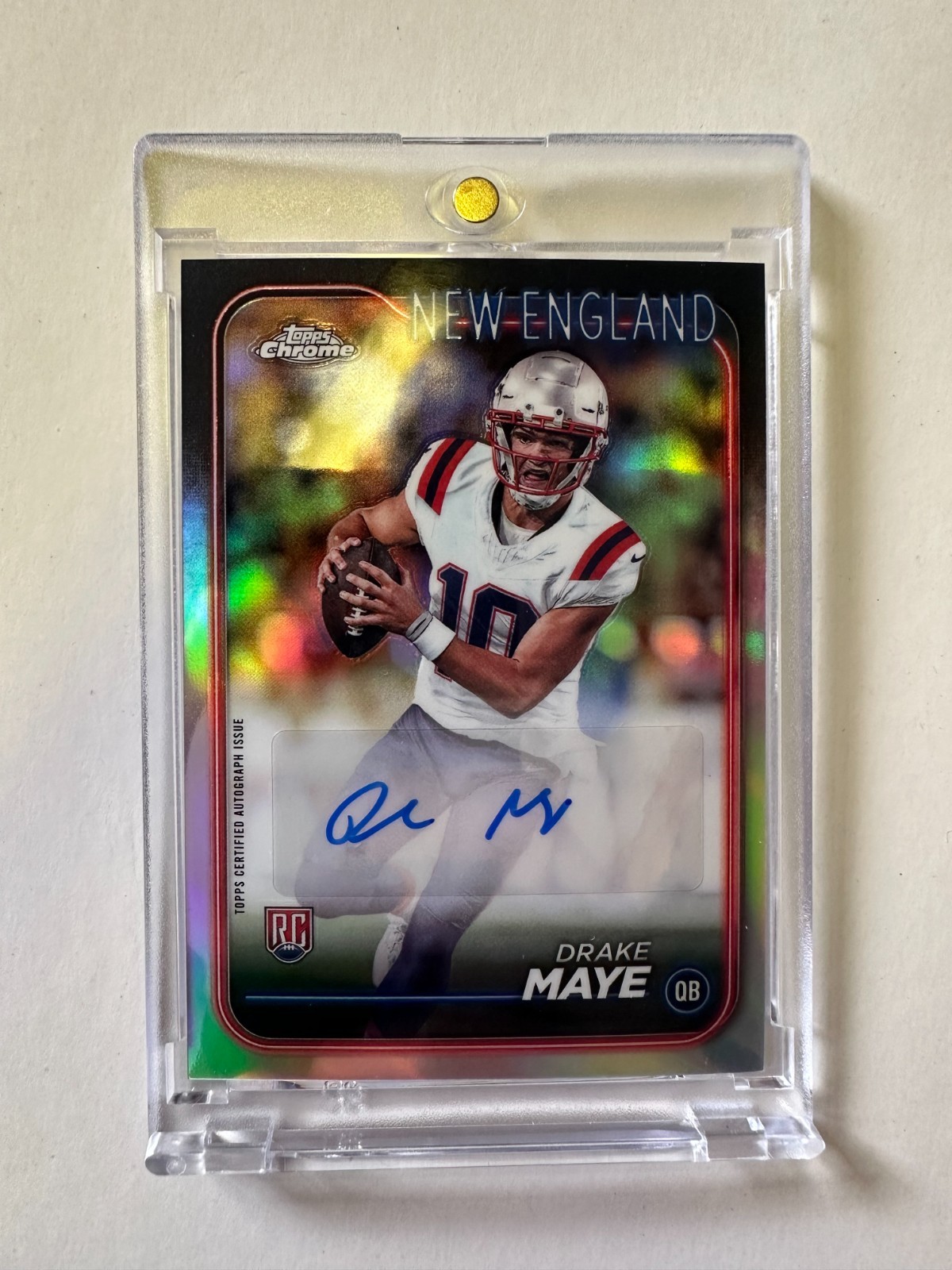 2024 Topps Chrome Refractor Drake Maye RC Auto