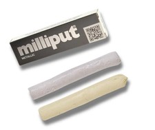 Milliput Epoxy Putty Yellow/Grey Standard, Terracotta, Black, White Filler