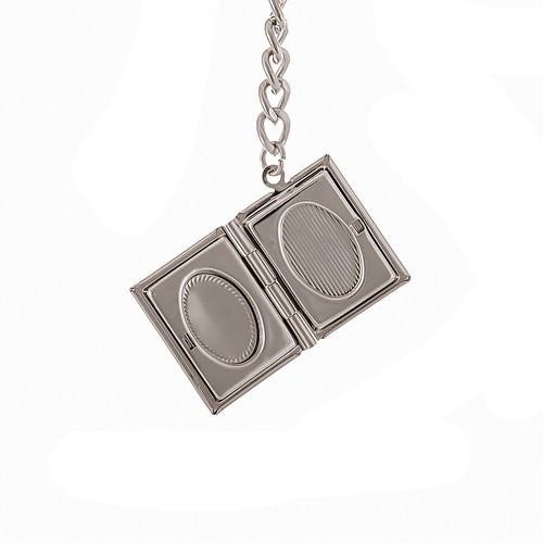 Brand New Silver Colour Single Albert Pocket Watch Chain With Locket 145 - Picture 5 of 8