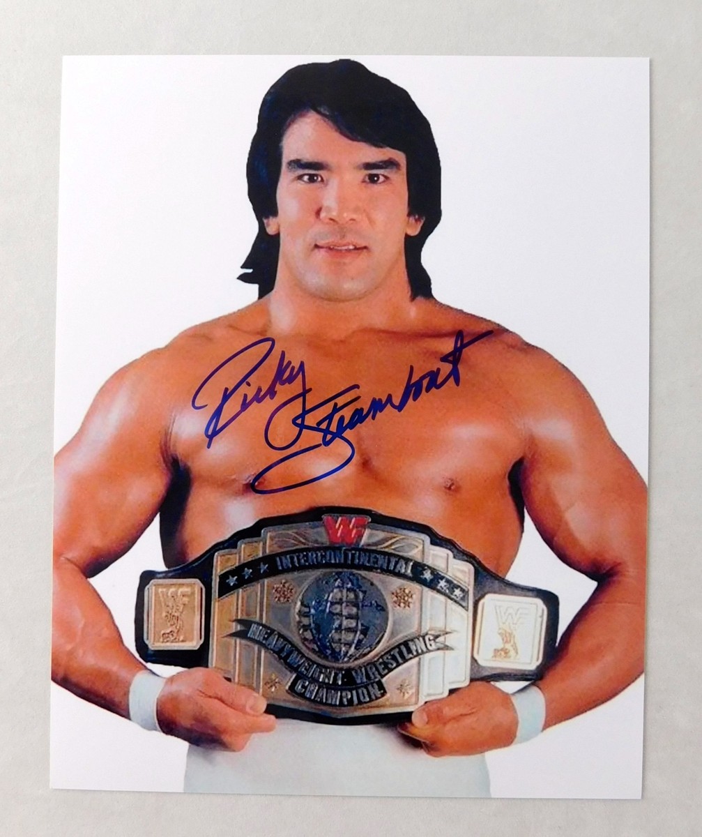 Ricky The Dragon Steamboat Signed 8x10 WWF Promo Photo WWE