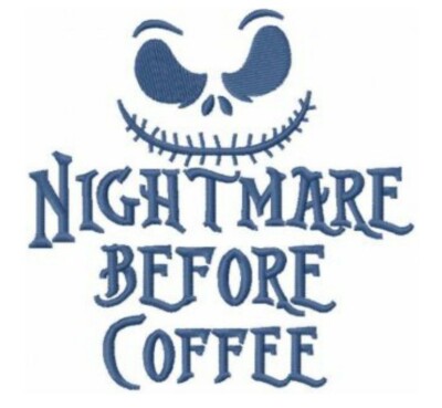 CUSTOM PERSONALIZE NIGHTMARE BEFORE COFFEE JACK WHITE BATH HAND TOWEL SET