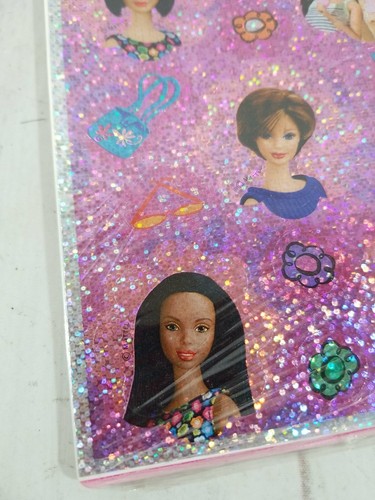 Adesivi vintage Hallmark Heartline Barbie scintillanti nuovi con scatola 1 foglio 2000 - Foto 5 di 10