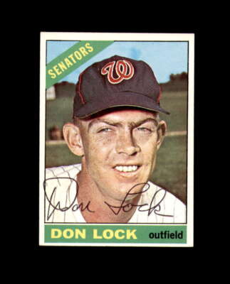 Don Lock Signed 1966 Topps Washington Senators Autograph