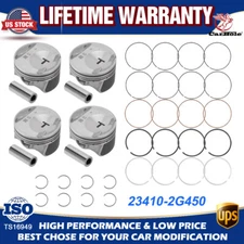 2.0L Turbo Engine Piston & Ring Set For Hyundai Sonata Santa Fe Sport Kia Optima