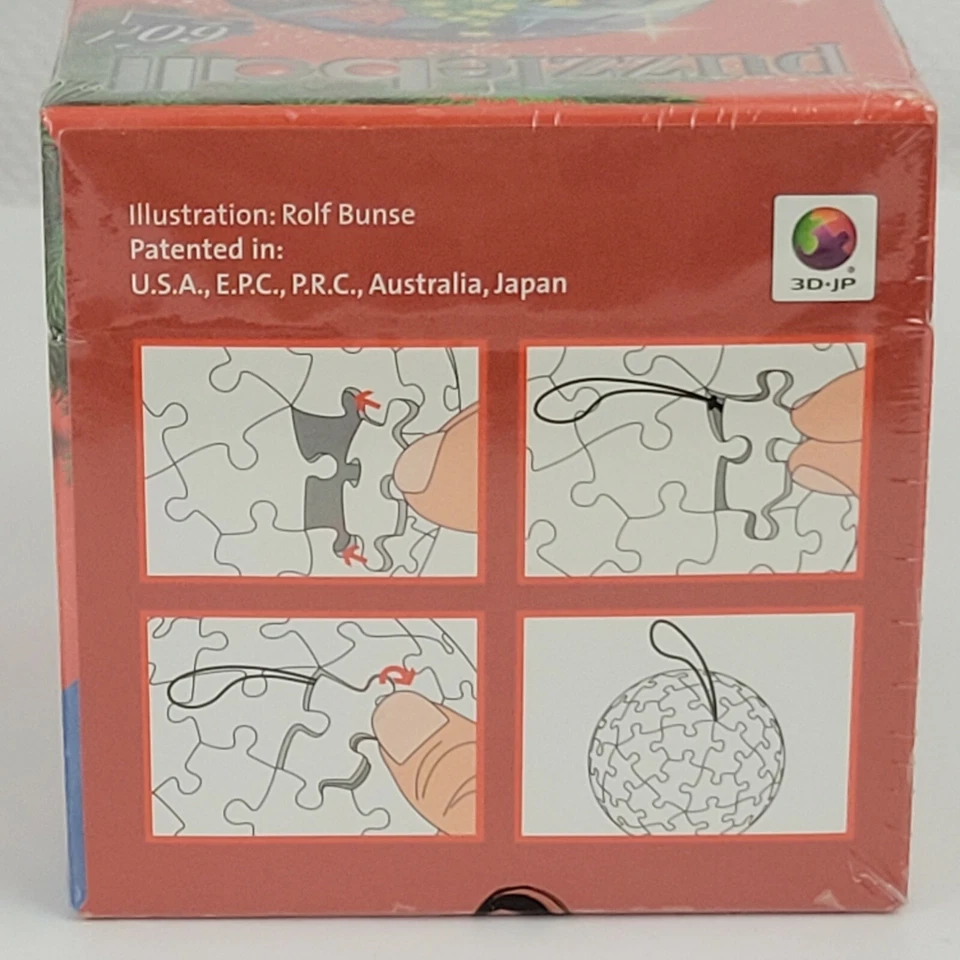 Nova Banda de Natal e Árvore Quebra-cabeça Bola Ornamento 3D Ravensburger 60 Peças, 3" 2011 - Imagem 4 de 4