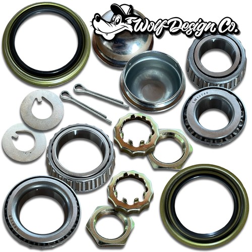 Kit de freno de disco delantero Mustang II 11" rotores ranurados perforados kit de 5 orejetas y cojinetes - Imagen 3 de 3