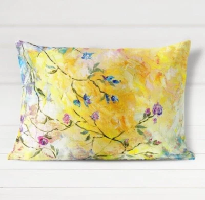 Decorative Floral pillow cover. 16x24" Farmhouse cushion cover. Decorpillow case - Image 1 of 4