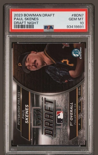 2023 Bowman Draft Bowman Draft Night RC Paul Skenes #BDN-7 PSA 10 GEM MT Rookie