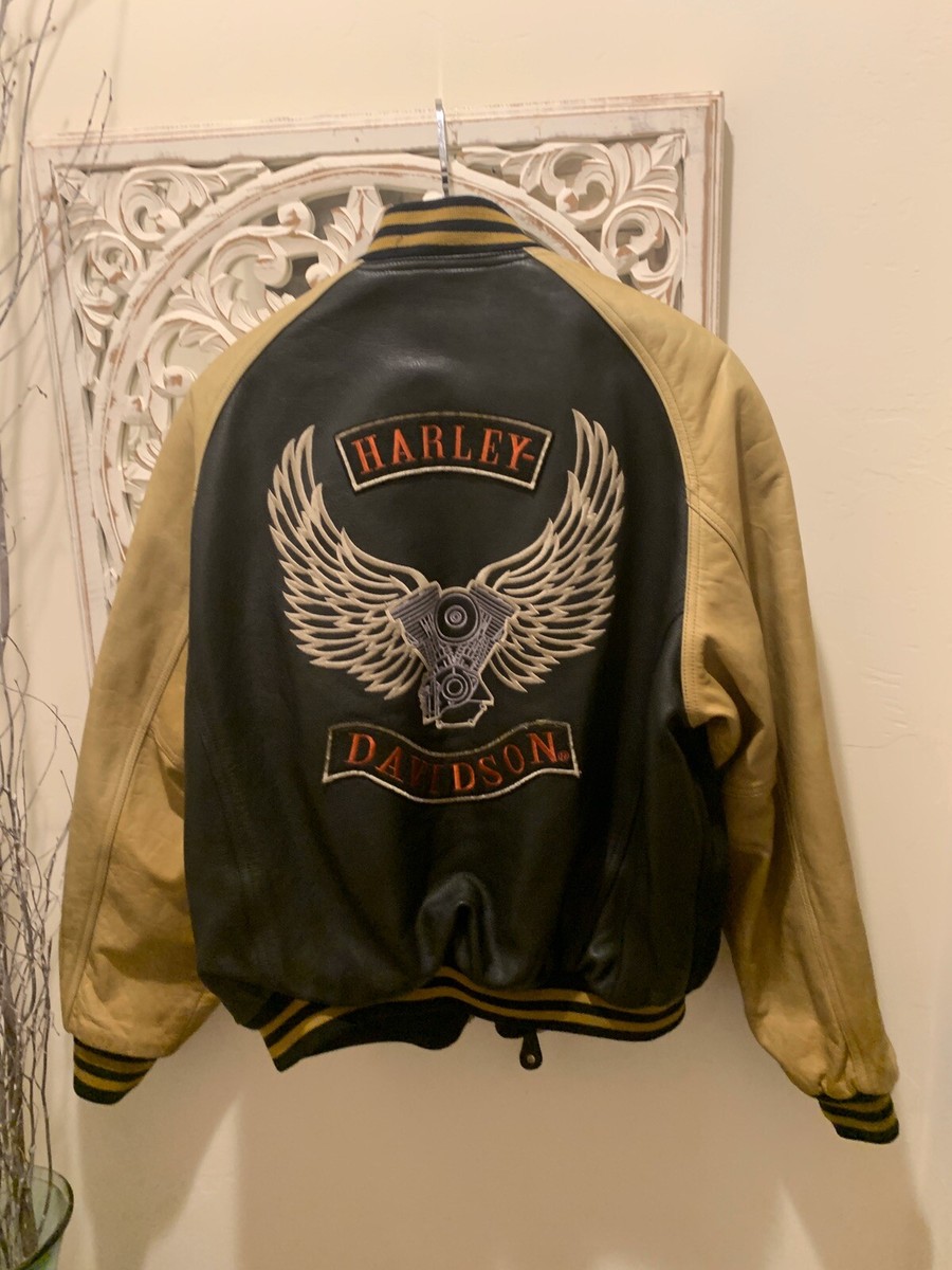 Vintage Harley Davidson Motorcycle Leather Wool Varsity Vintage Harley Davidson Motorcycle Leather Wool Varsity