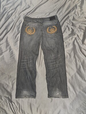 Vintags Ecko Unltd Jeans Wideleg Baggy 36×32 Y2k