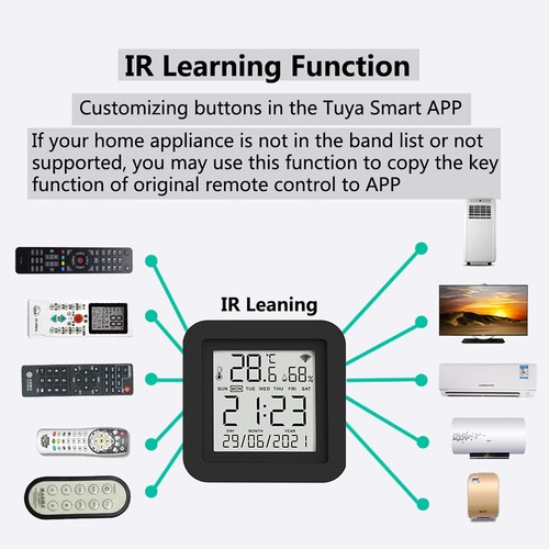 Smart WiFi Universal IR Remote with Temperature Humidity Sensor for AC TV Alexa - Picture 13 of 20