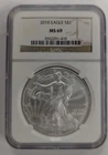 2010 $1 American Silver Eagle - NG MS69  Brown Label - 1oz .999 silver